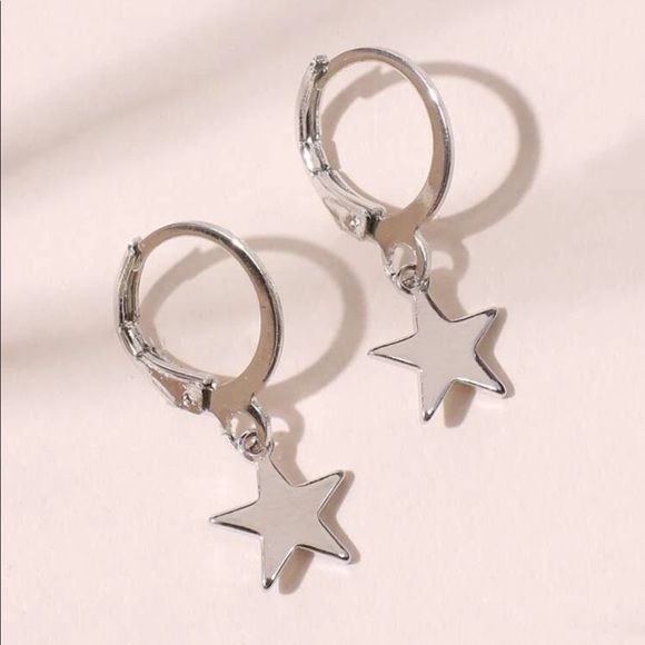 Dainty Star Huggie Hoops - Picture 3 of 4
